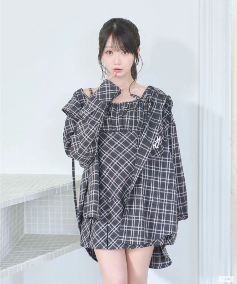 rosemuse Rosé Muse Check hoodie shirt