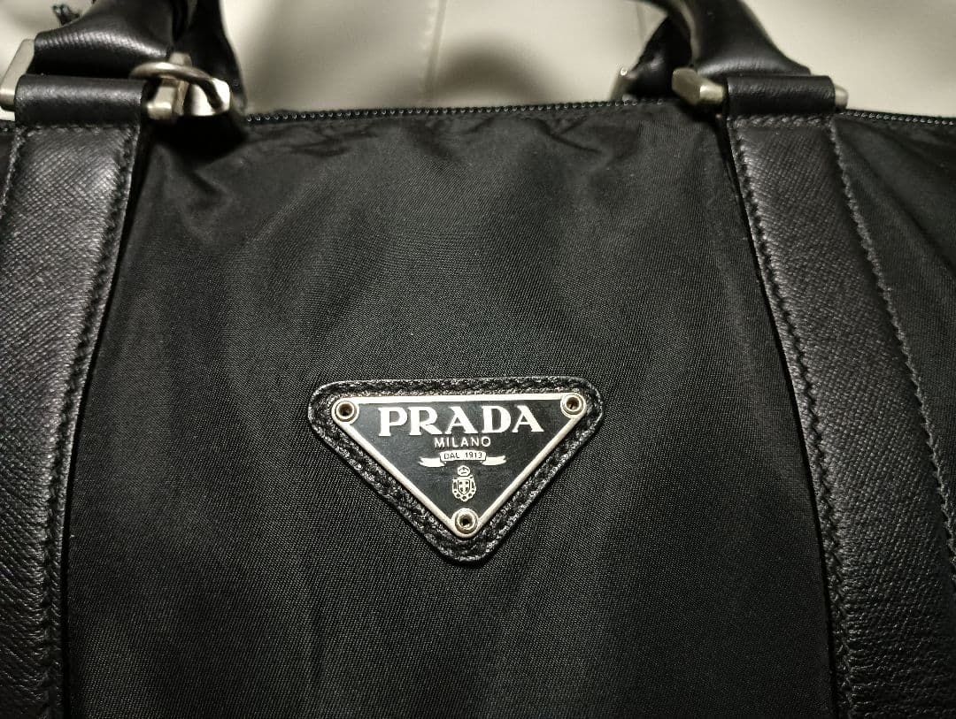 PRADA 2wayブラック ボストンショルダーバッグ★美品★