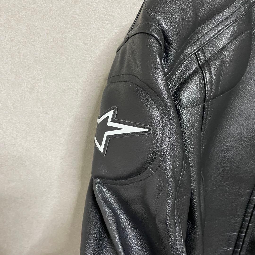 美　アルパインスターズ　レザー　ジャケット　ライダース　バイカー　ブラック　XL