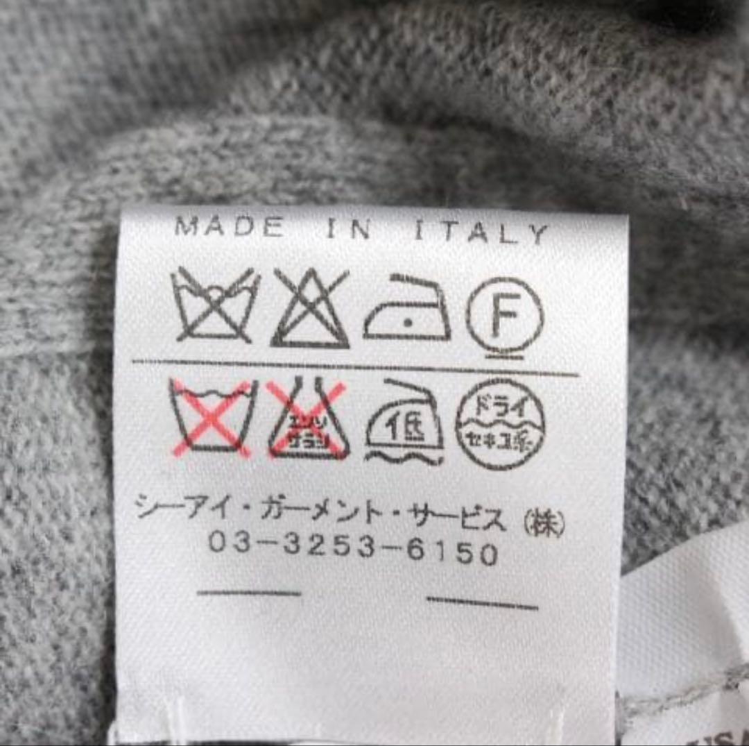 ◇BRUNELLO CUCINELLI グレー 薄手ハーフジップニット カシミヤ