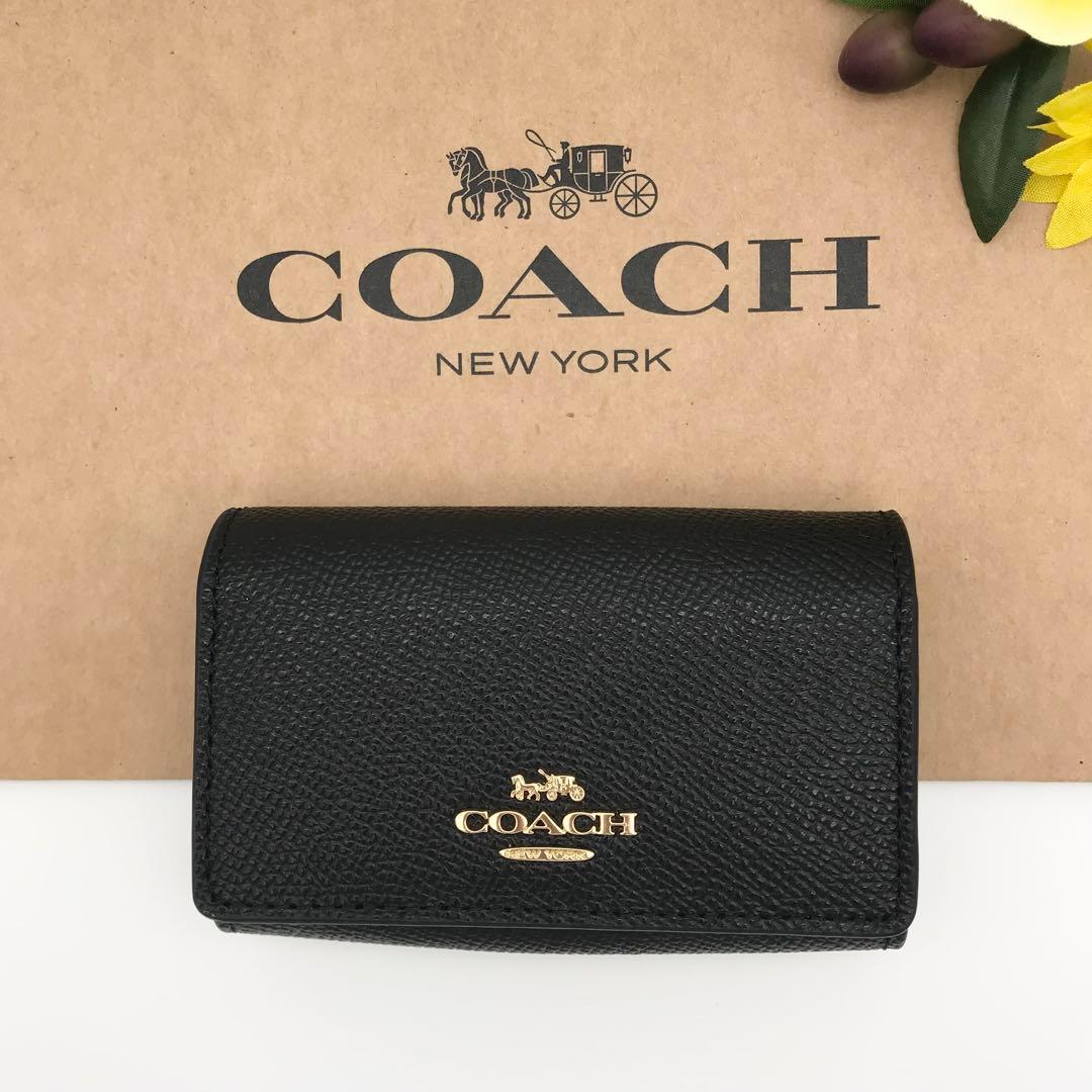 COACH 大人気！！ ファイブリング キーケース ブラック キーリング 新品