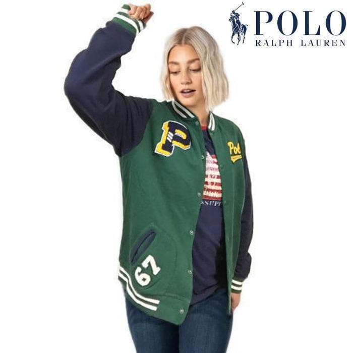 新品 国内正規 ポロ ラルフローレン フレンチテリー バーシティジャケット