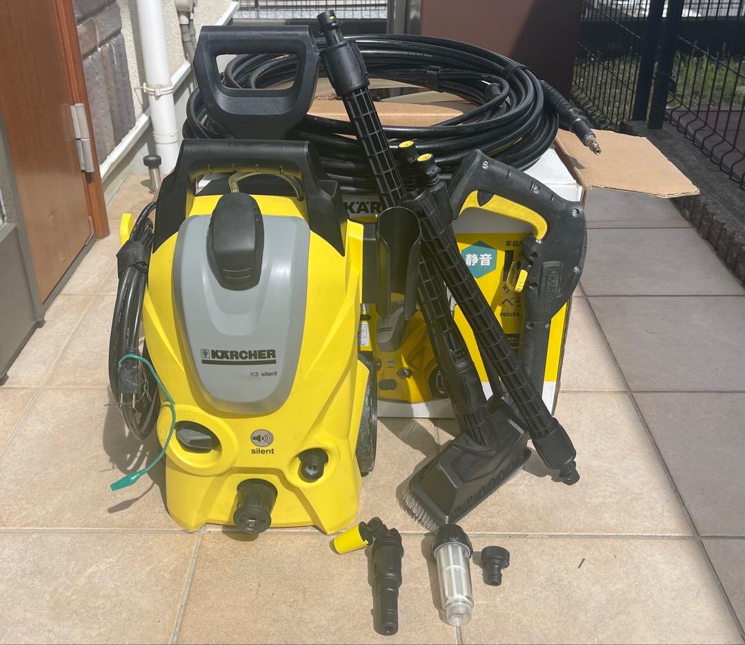 ケルヒャーK3 サイレント ベランダ 25mホース　180度ノズル　フィルター付