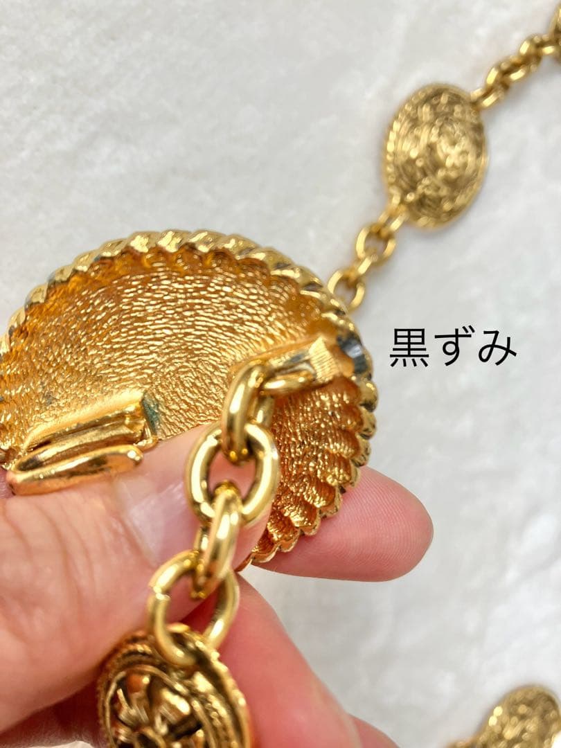 レア CHANELシャネル ビンテージゴールドチェーンベルト 乗馬 アンティーク