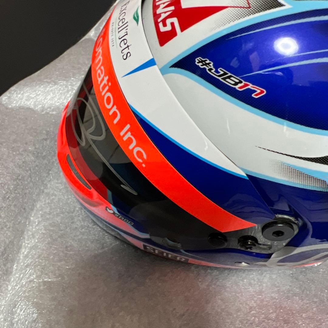 HAAS F1 ロマングロージャン 1/2ヘルメット　オートグラフ入り。