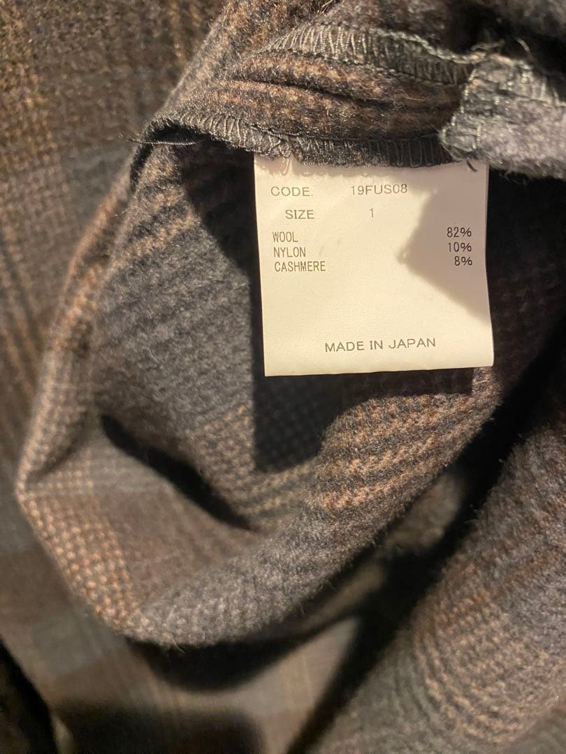 トップス URU WOOL CHECK OVER SHIRTS