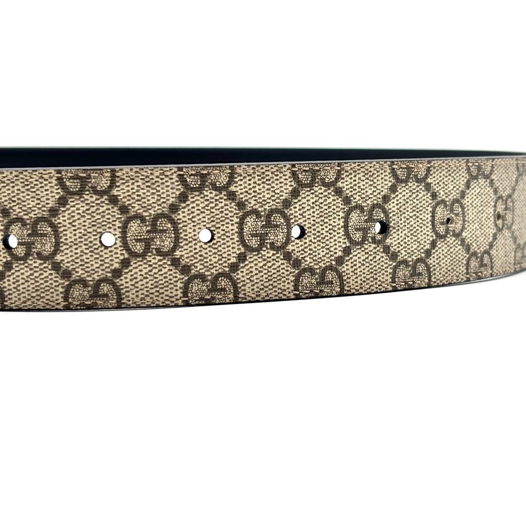 未使用保管品 グッチ ベルト GGスプリーム インターロッキング ロゴバックル