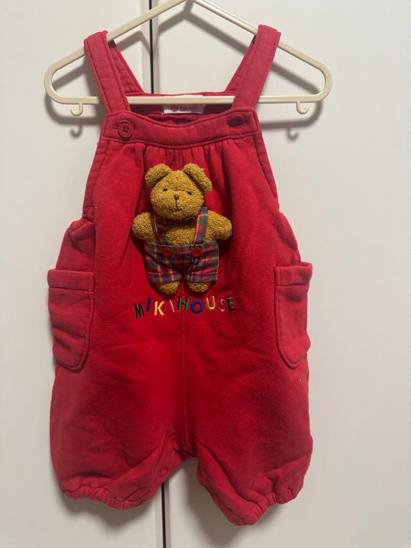 【レア】ミキハウス レッドロンパース 80cm