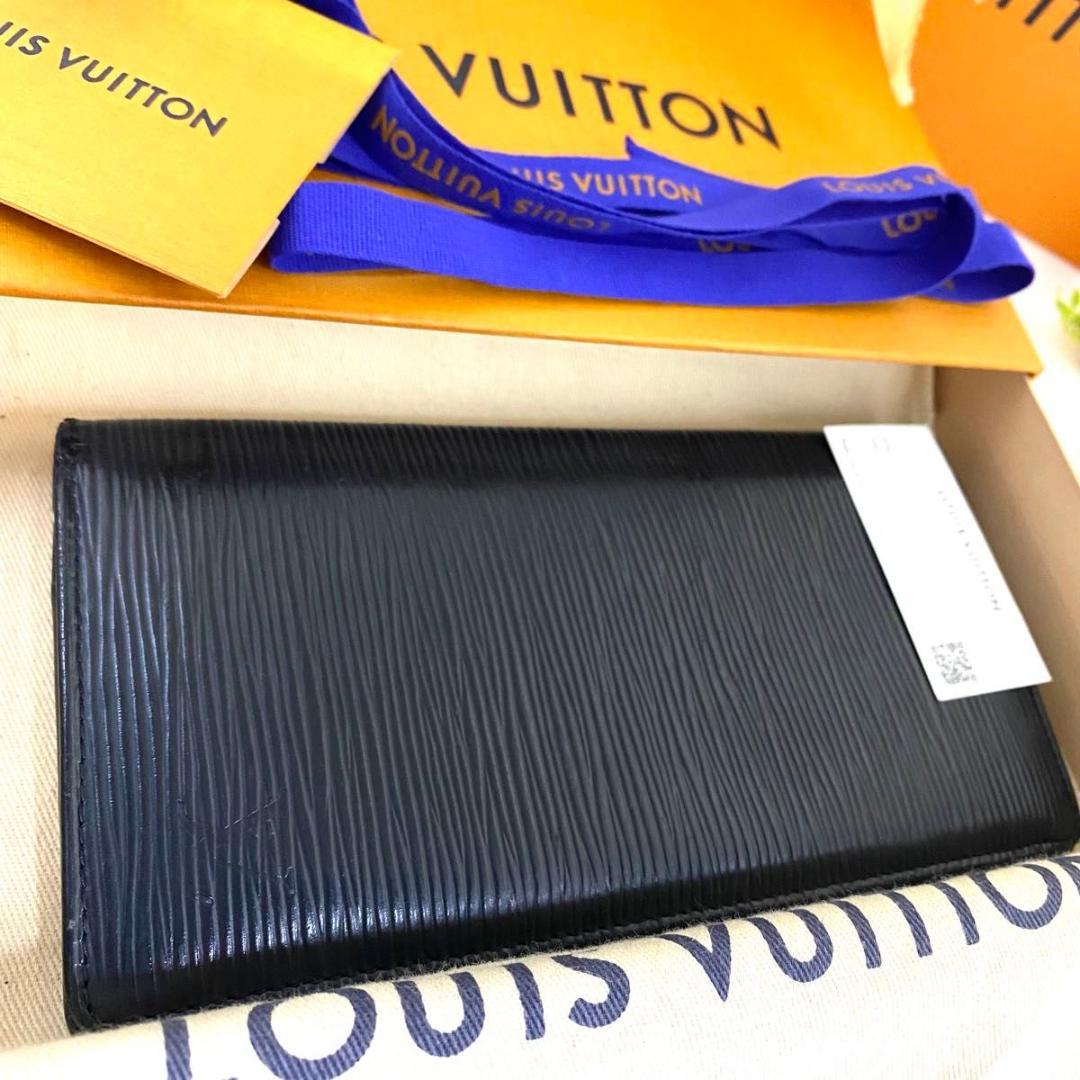 ルイ ヴィトン◎ポルトフォイユ ブラザ エピ ノワール ブラック 長財布