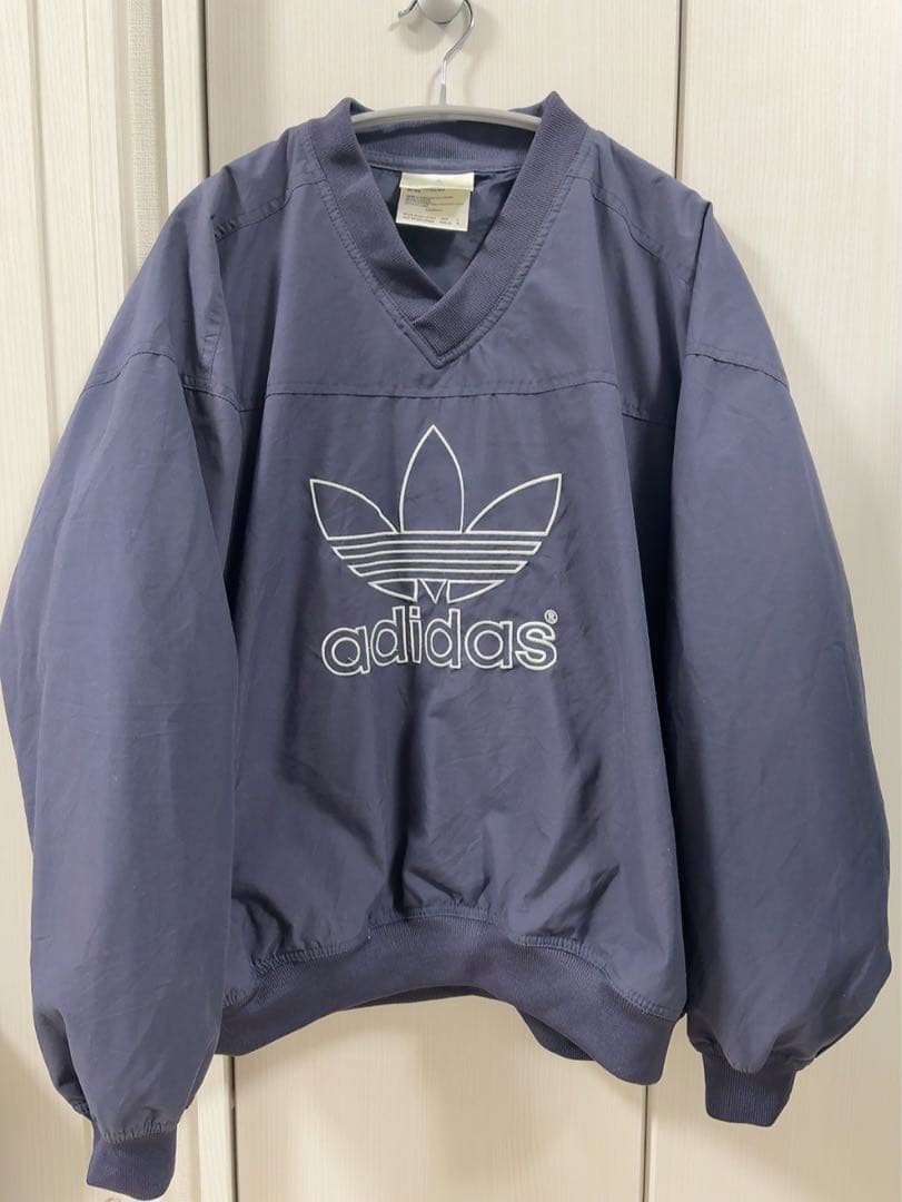や*ま様 90sアディダス プルオーバー ナイロンジャケット