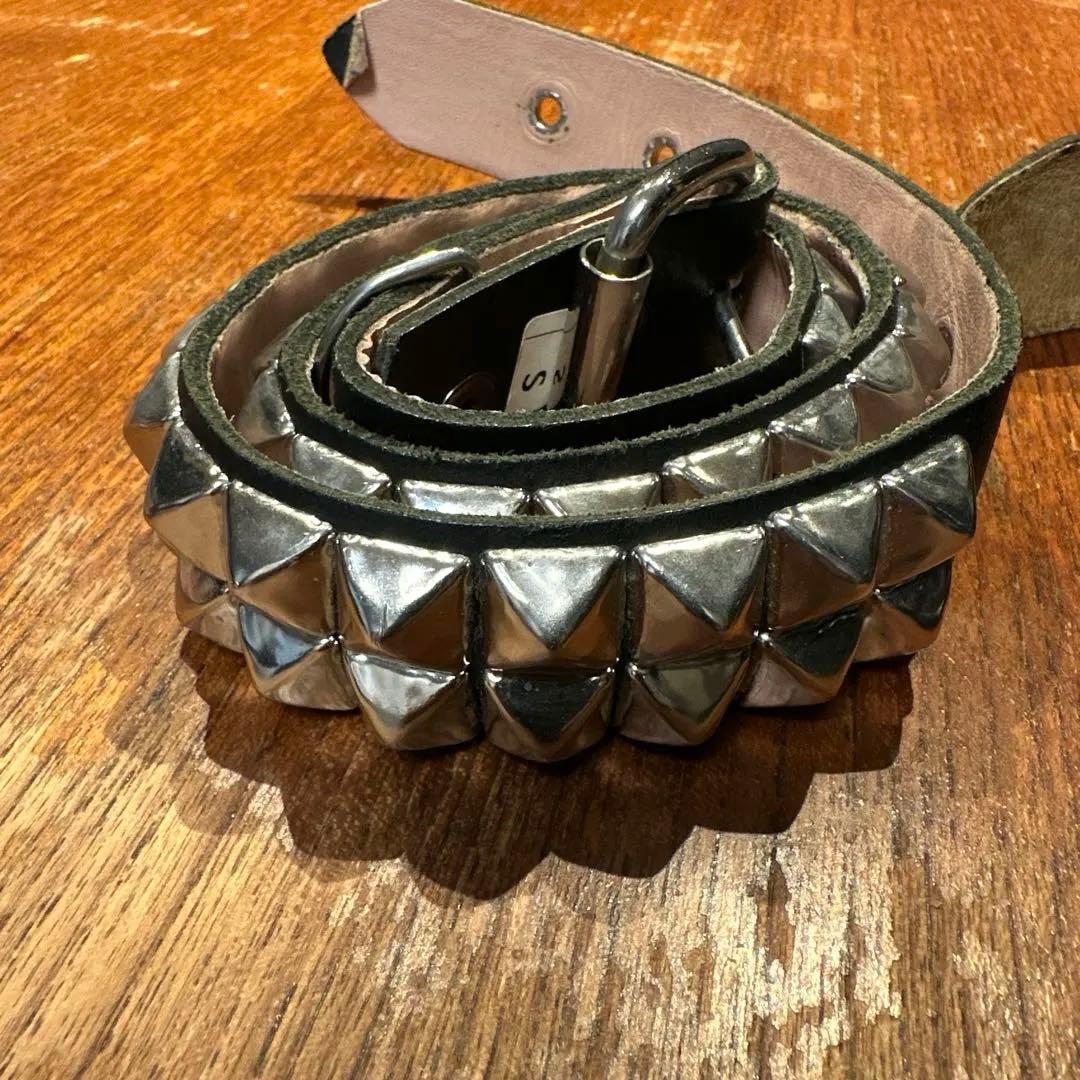 wendy's ベルト　英国製　Sサイズ　パンク　2連ピラミッド