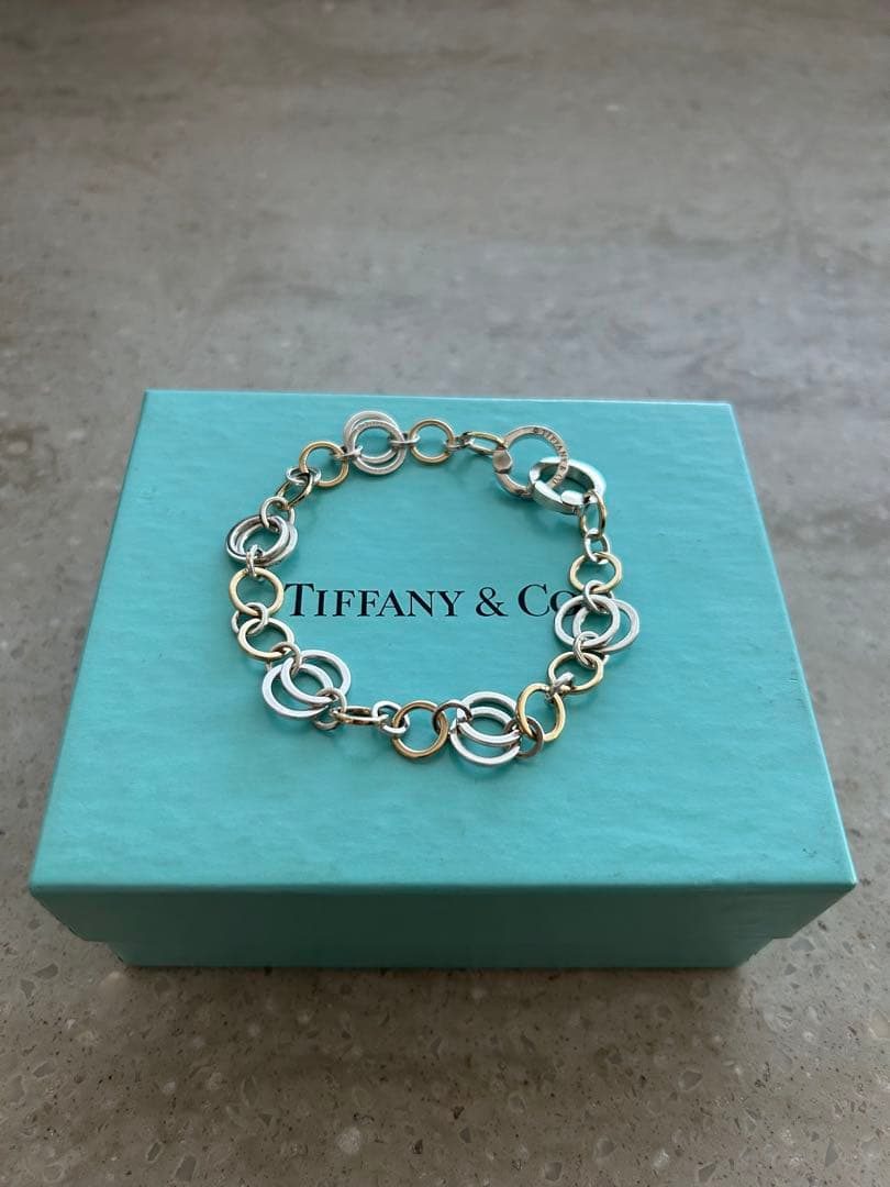 Tiffany ティファニー サークル コンビブレスレット 925 750