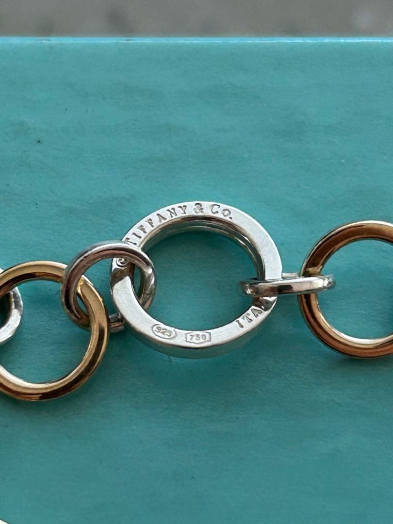 Tiffany ティファニー サークル コンビブレスレット 925 750