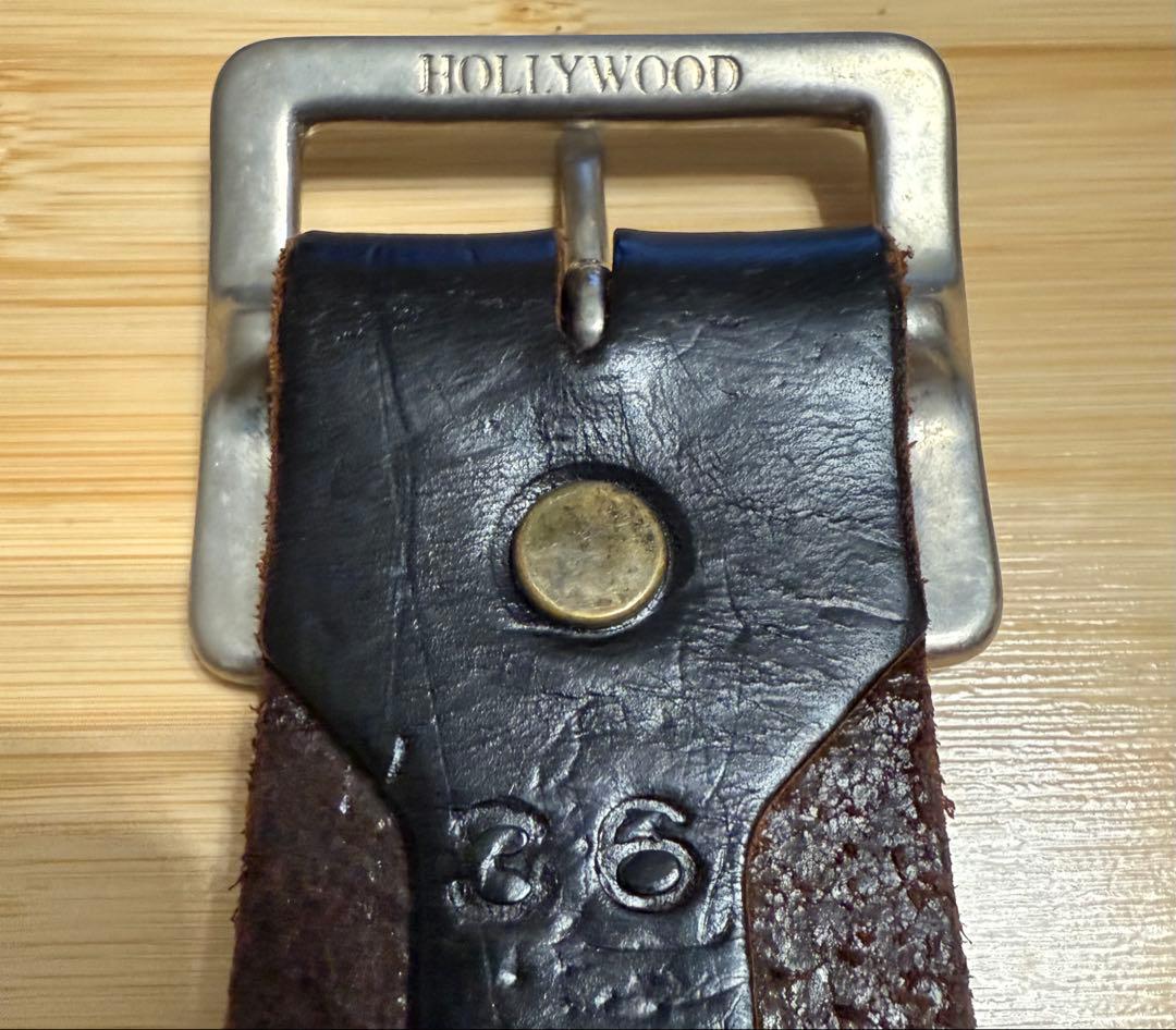 ⭐️美品⭐️HTC⭐️ピーナッツオーバーレイベルト⭐️ブラックパイソン＆レザー⭐️36