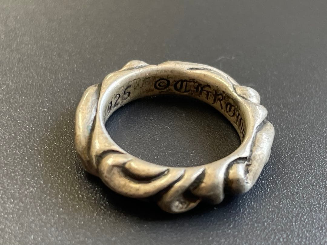 クロムハーツ スクロールバンドリング ピンキーリング 7号 シルバー 925