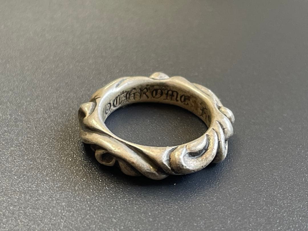 クロムハーツ スクロールバンドリング ピンキーリング 7号 シルバー 925