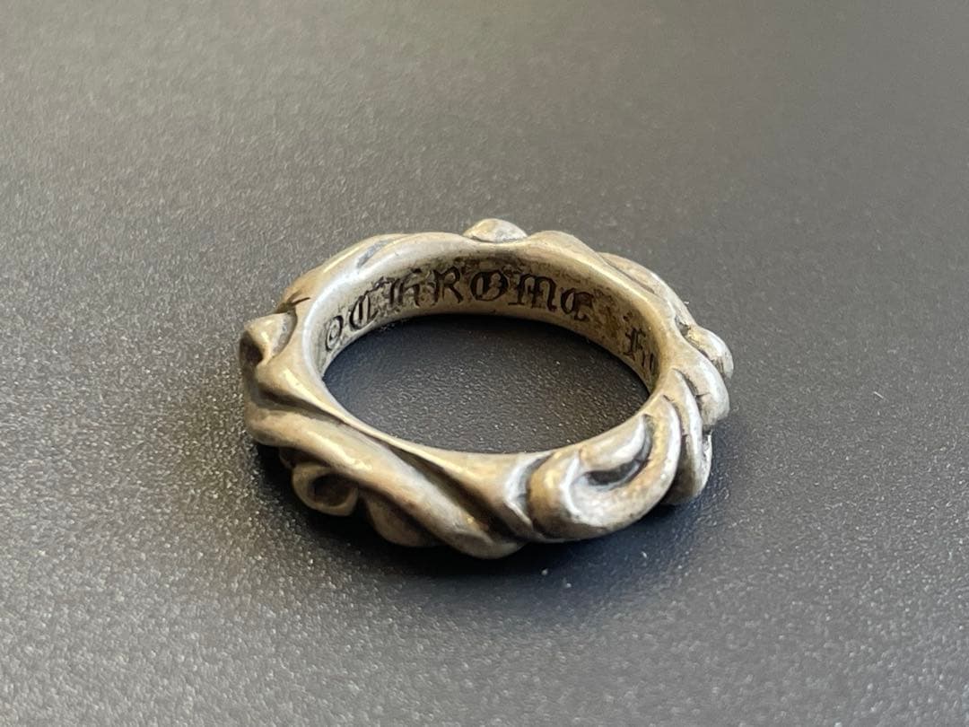 クロムハーツ スクロールバンドリング ピンキーリング 7号 シルバー 925