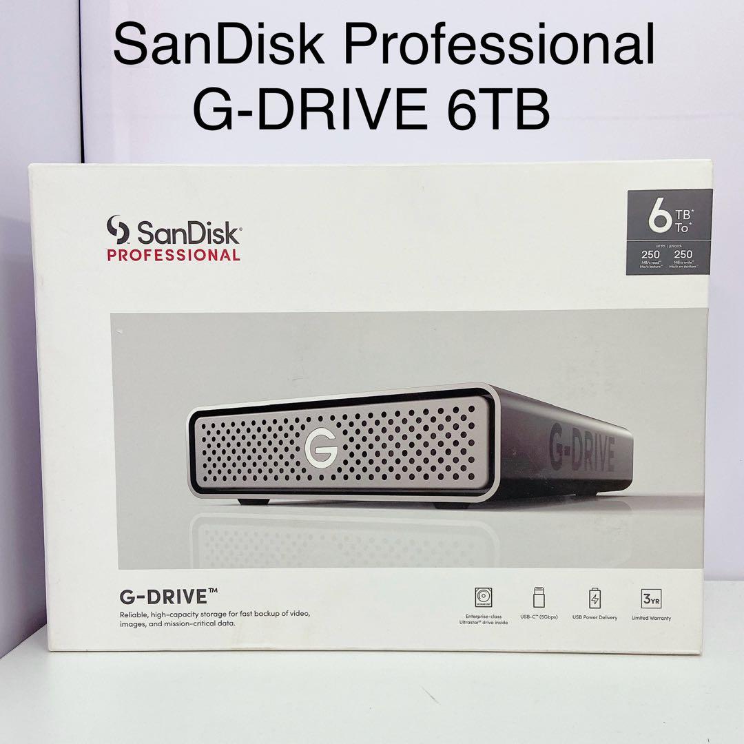 【新品！未開封】SanDisk G-DRIVE 6TB 外付けハードドライブ