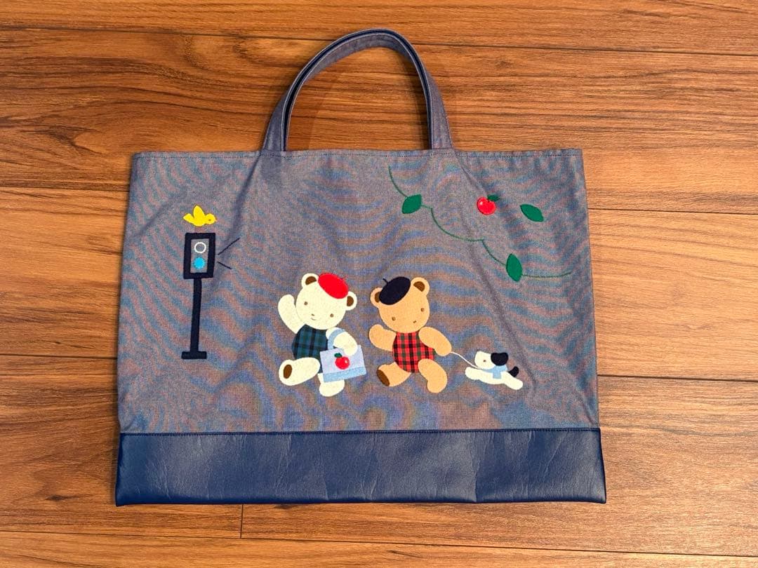 familiar デニムバッグ　レッスンバッグ