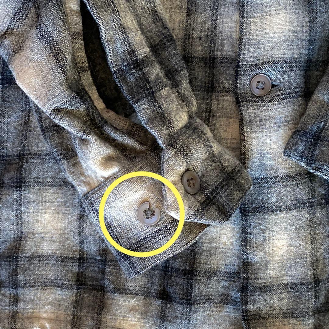 60s PILGRIM ピルグリム オンブレ シャドーチェック オープンカラー