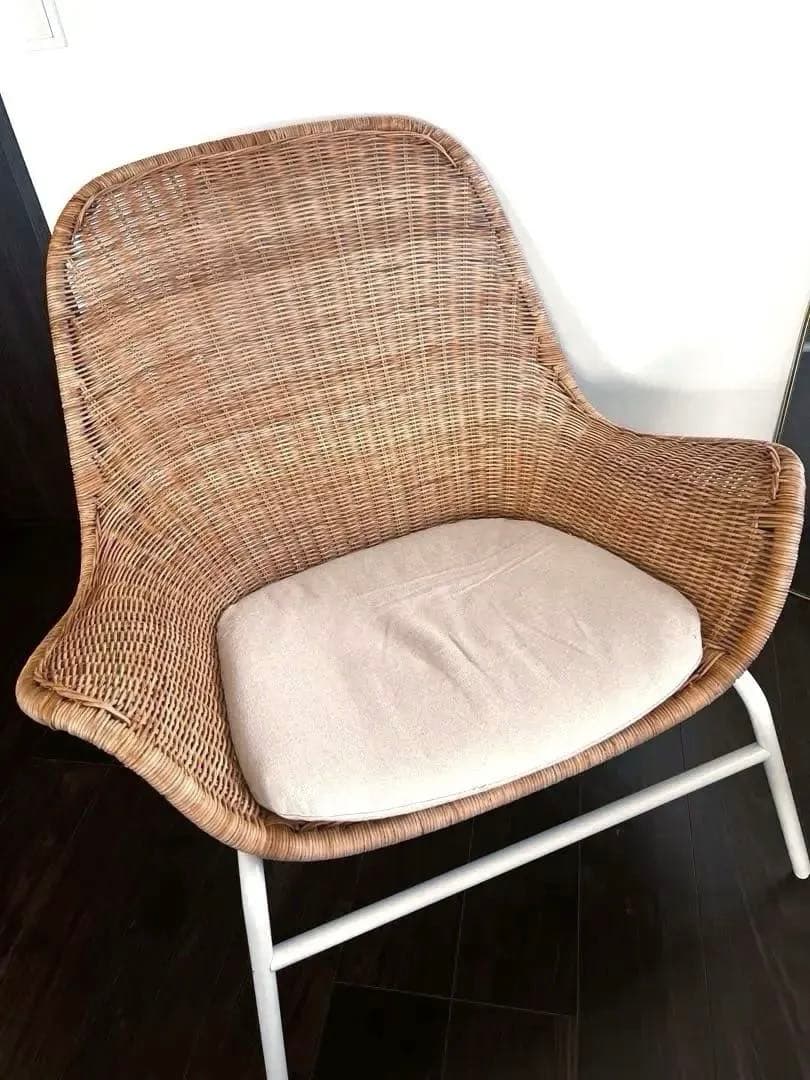IKEA FRYKSÅS フリークソース パーソナルチェア籐 クッション