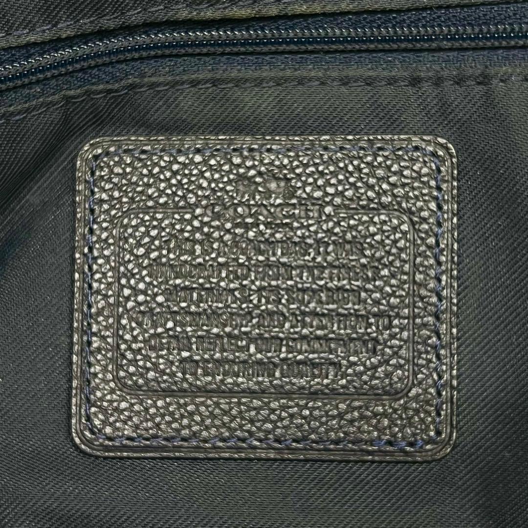 保存袋付！coach リュック375812ターンロック革レザーネイビーmi092