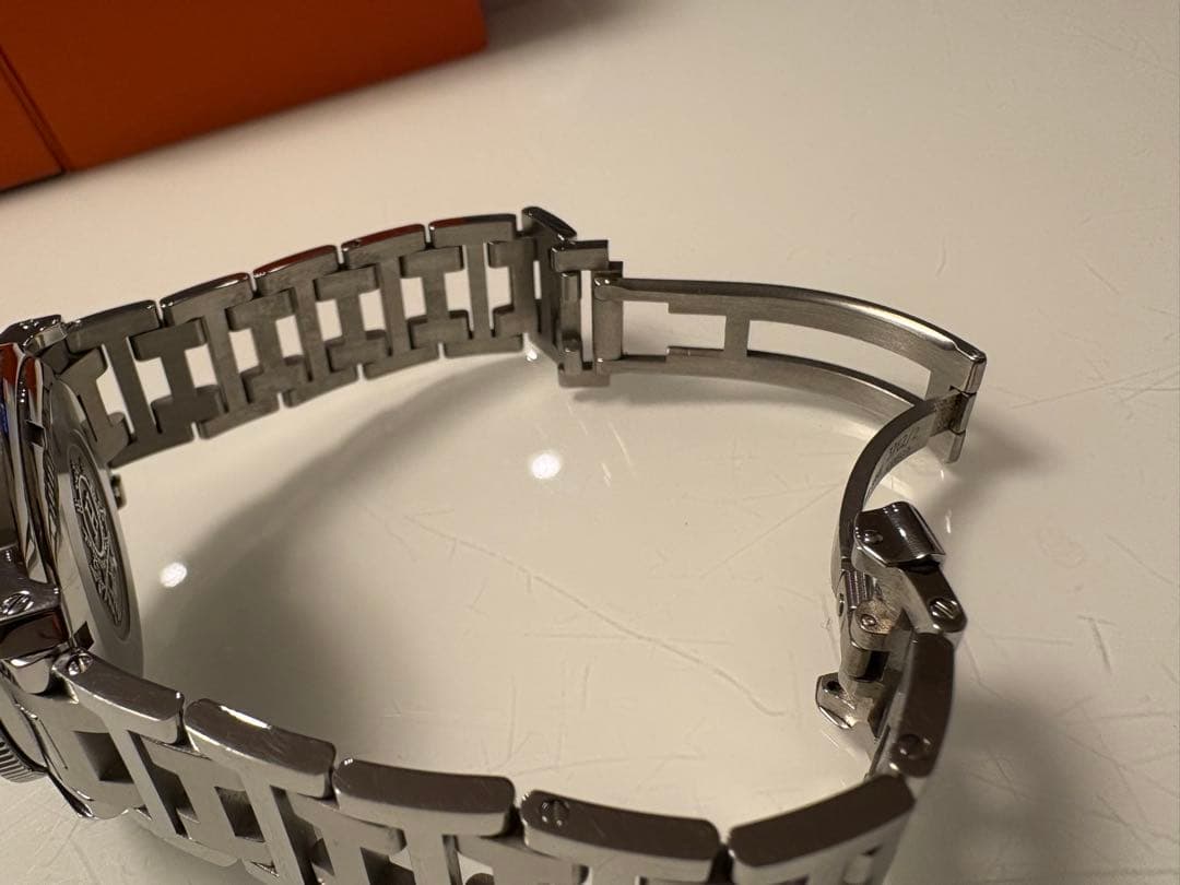 B*様 HERMES クロノグラフ ブラック ステンレススチール腕時計