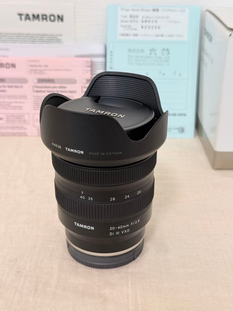 【極美品】TAMRON 20-40mm F/2.8 Di III VXD