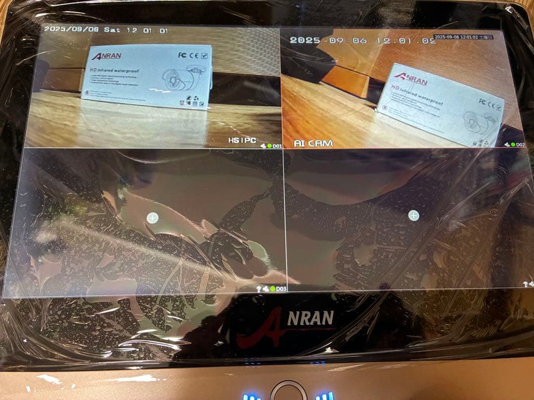 ANRAN POE モニタ付きレコーダー1080P2台