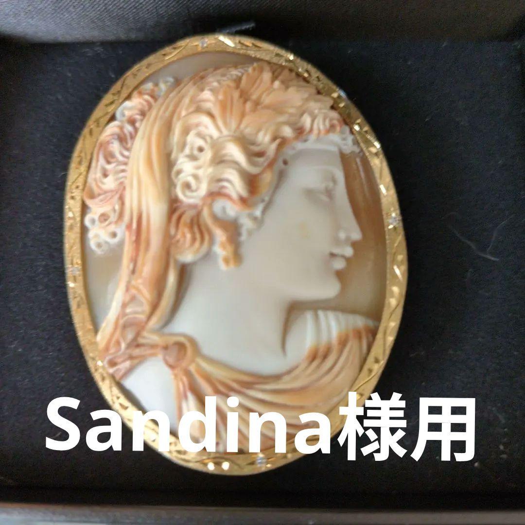 シェルカメオブローチ(作家物）ジュゼッペ・テソリエーレ作