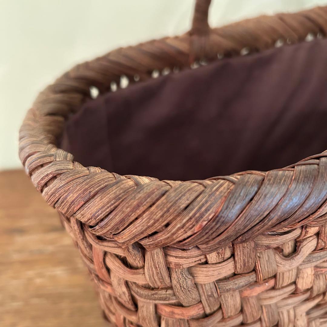 国産山葡萄のかごバッグ＊横長＊網代編み