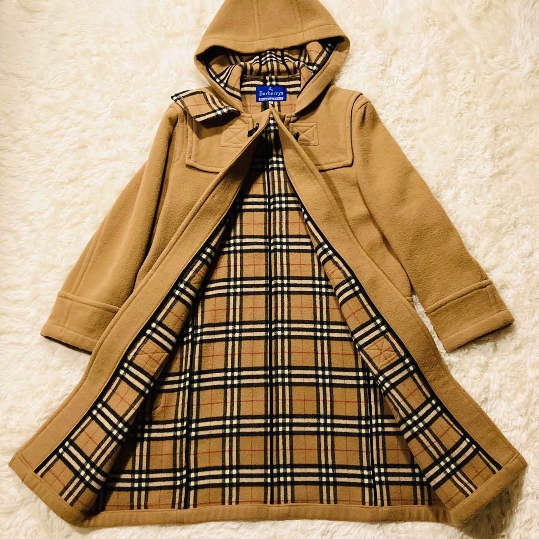 希少★ Burberry バーバリー ダッフルコート ノバチェック キャメル M