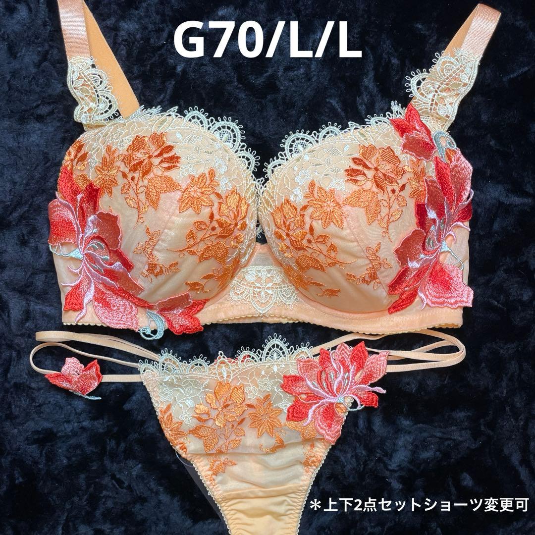 ワコール サルート93 : ブラG70 ソングL (ショーツL変更可) ⭐️新品