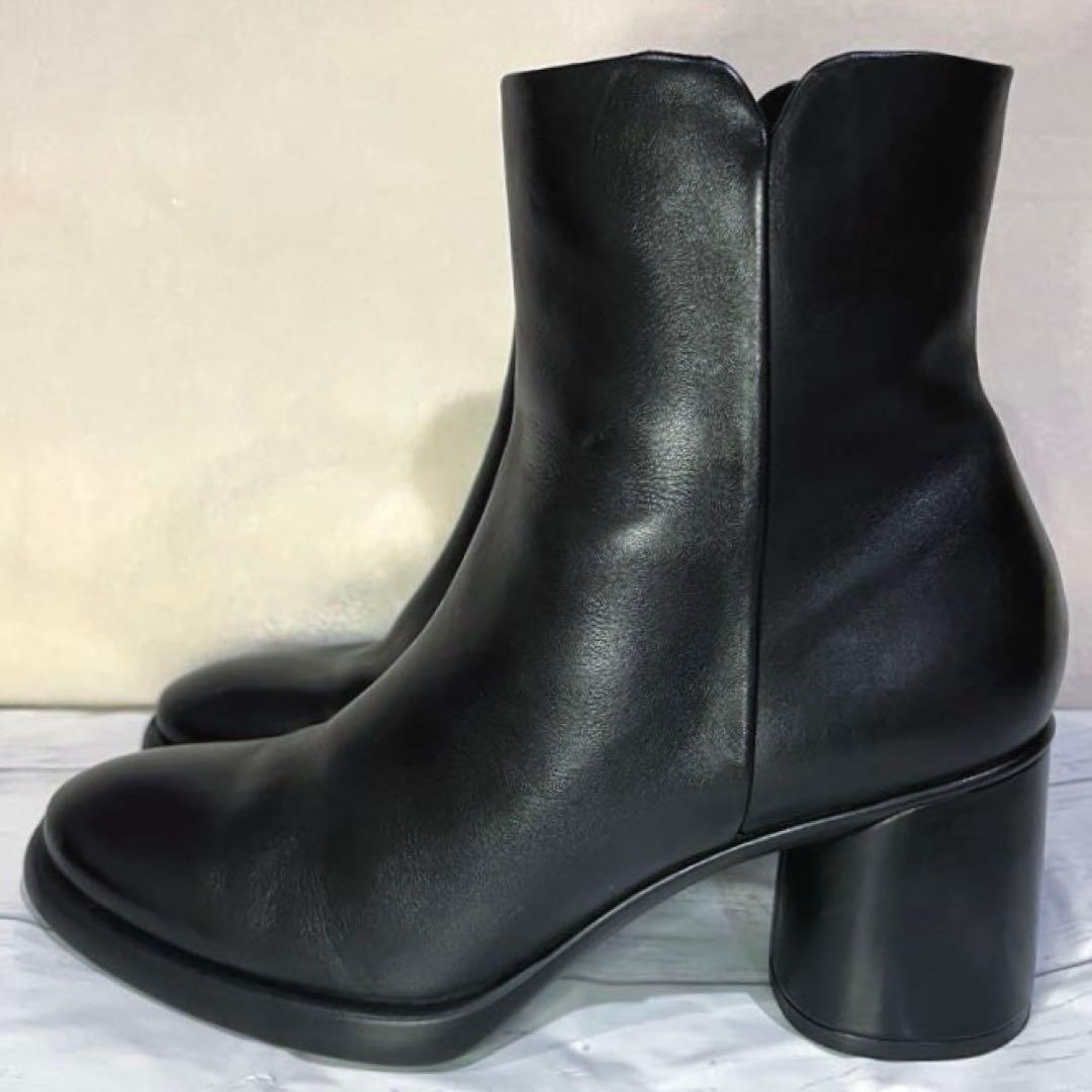 ECCOレザーミッドカットブーツ Sculpted Lx 55 ブラック レザー