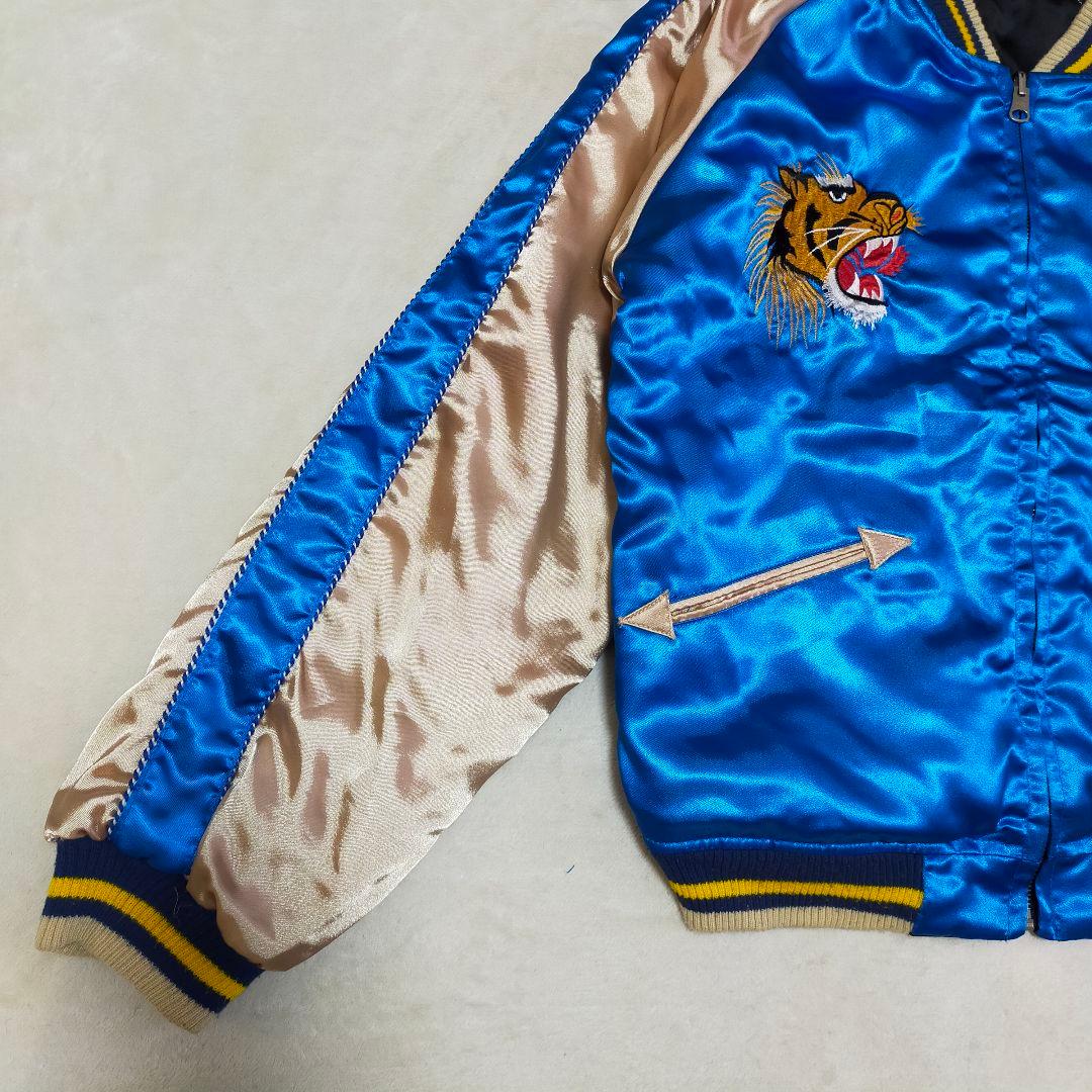 ちゃんノリ　90S　白虎×龍　日本地図　刺繍　リバーシブル　スカジャン