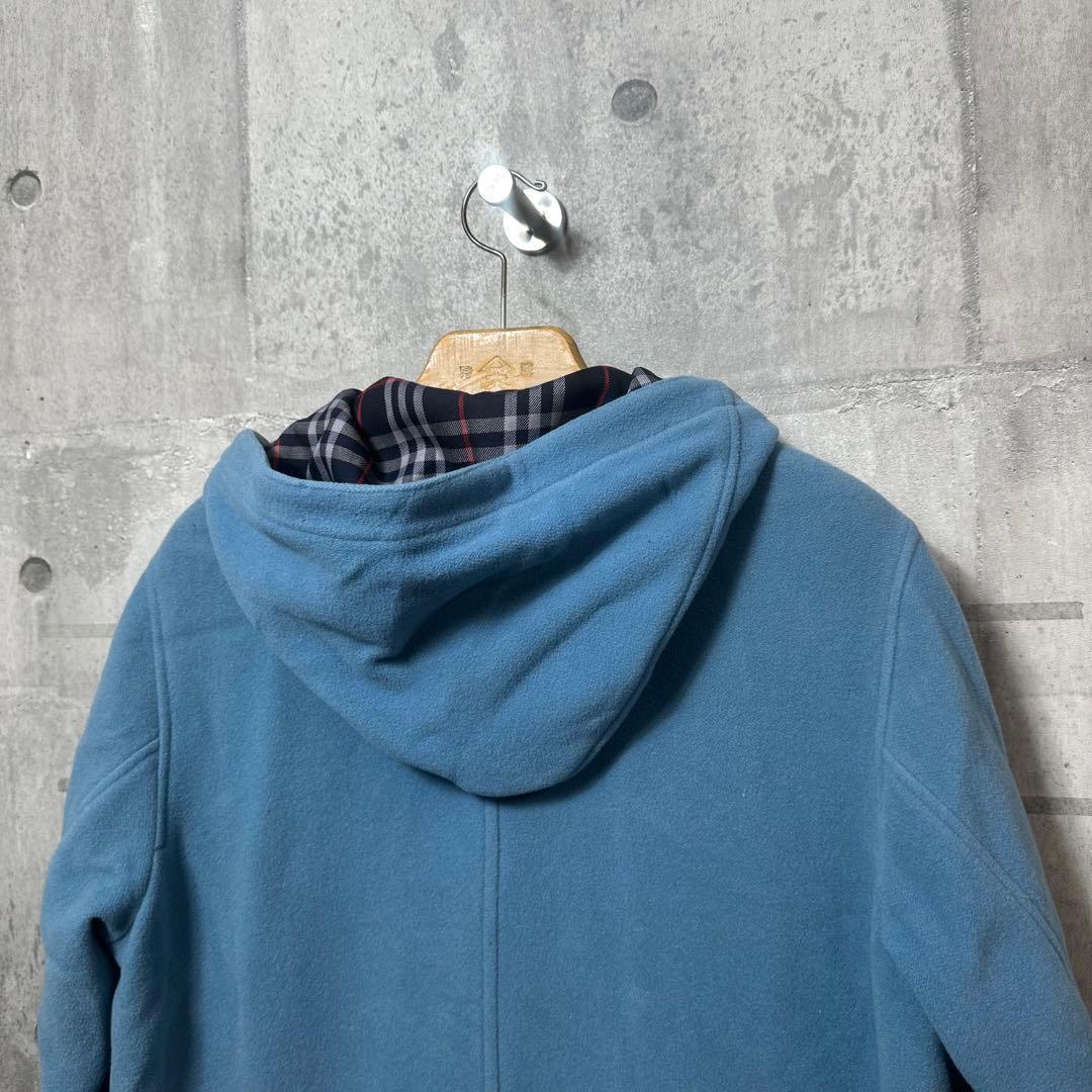 ★90s★BURBERRYSウールメルトン　ダッフルコート L相当 ノバチェック