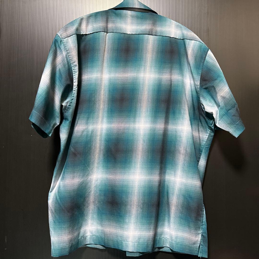 schott レーヨン　オンブレチェックシャツ　M