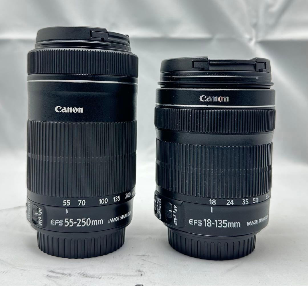 【2本セット】18-135mm STM + 55-250mm IS STM