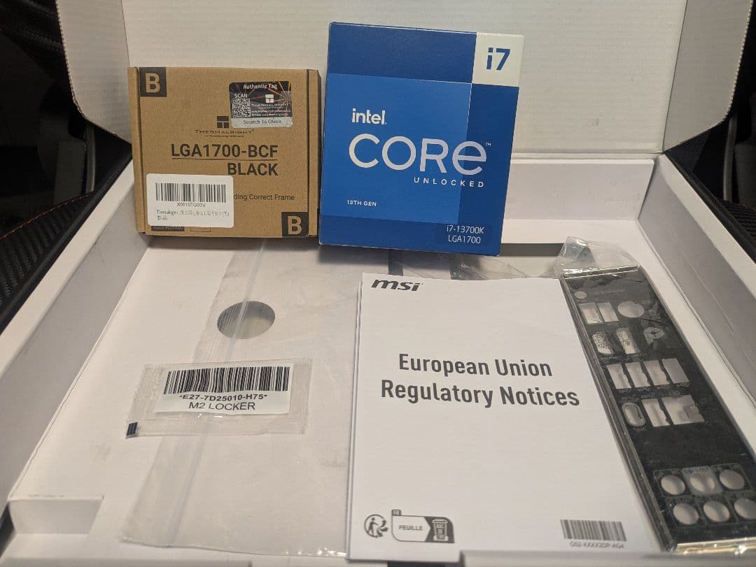 CPU intel core i7 13700k MSI PRO Z790-P ddr4