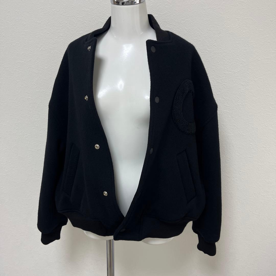 CLANE クラネ　C LOGO STADIUM JACKET 黒　スタジャン