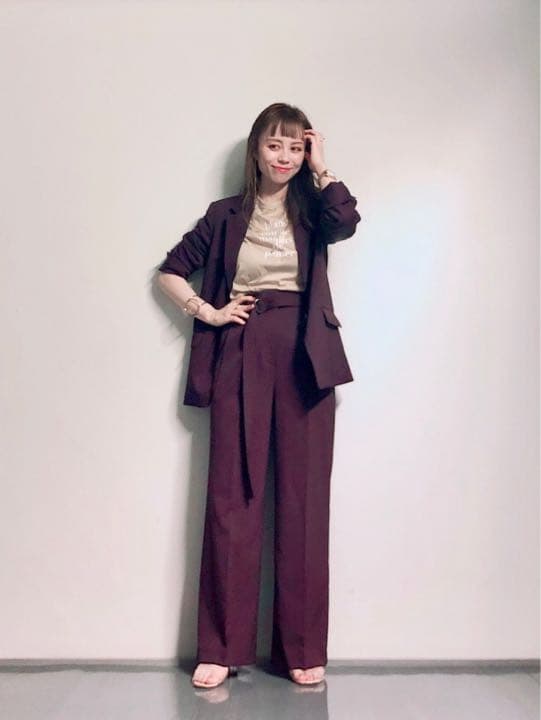 自宅洗濯機で洗濯可能！PLSTコンフォートリュクス セットアップ ワイン