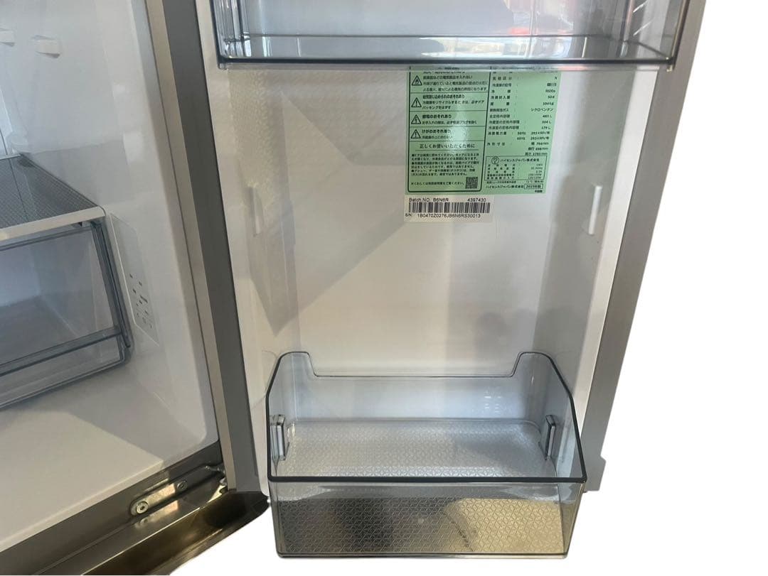 ○【極美品】Hisense 冷凍冷蔵庫 HR-DC480KS 2025年製