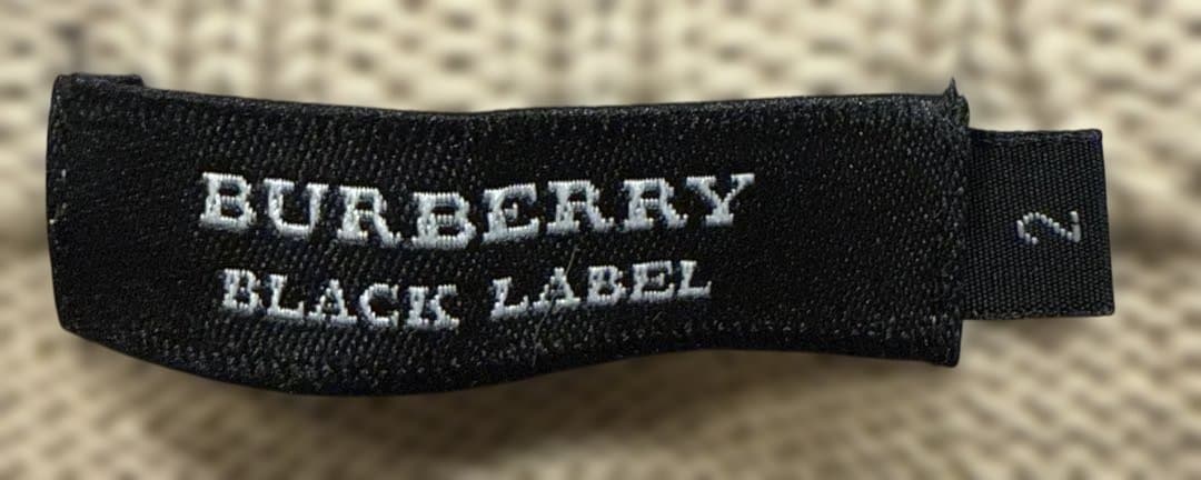 バーバリーブラックレーベル　メンズ　フルジップ　ニット　ノバチェック　M