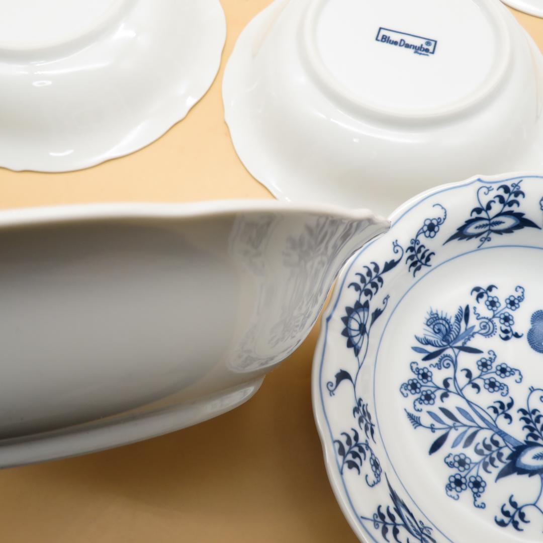 美品　ブルーダニューブ Blue　中皿　７枚