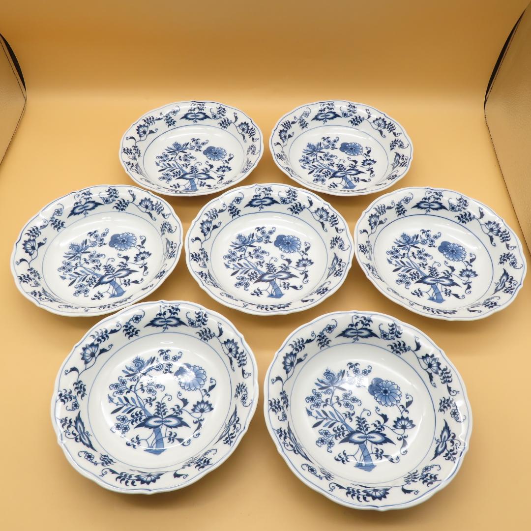 美品　ブルーダニューブ Blue　中皿　７枚