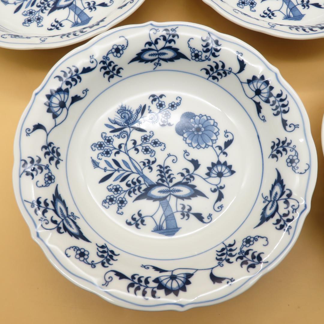 美品　ブルーダニューブ Blue　中皿　７枚