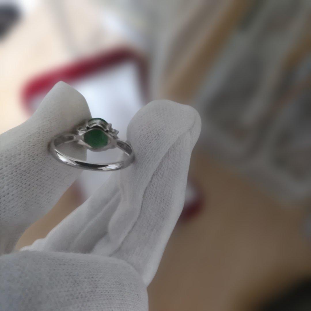 新品♥天然翡翠 2.11ct pt900 D0.12 鑑別付【特価】