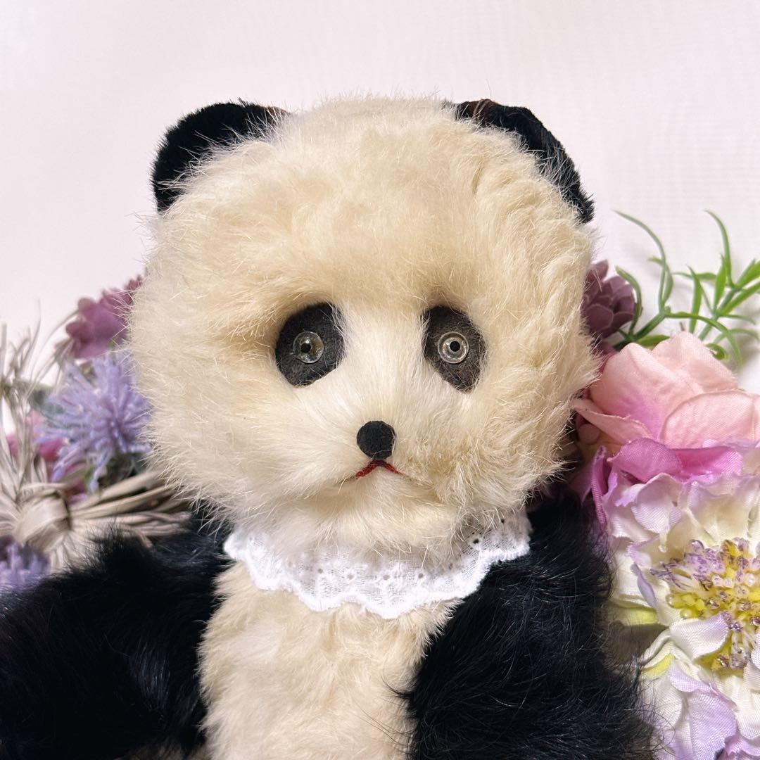 ❤️超激レア！！❤️リアルファーのアンティークパンダ　テディベア　アンティークベア