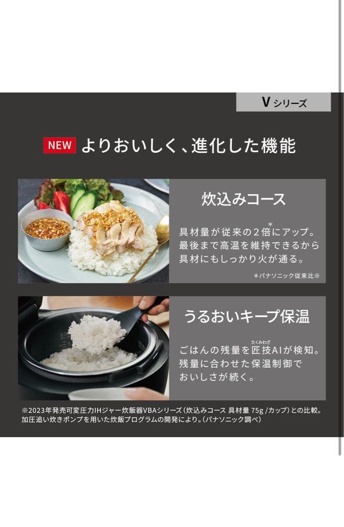 【新品未使用】 パナソニック 炊飯器 1升 最高峰モデル ビストロ