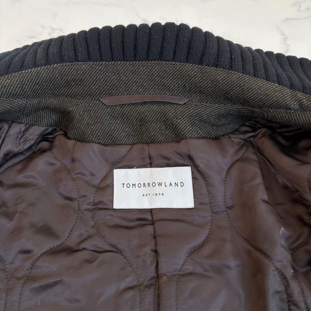 美品 TOMORROWLAND ウールツイード ニットコンビブルゾン 4.9万円